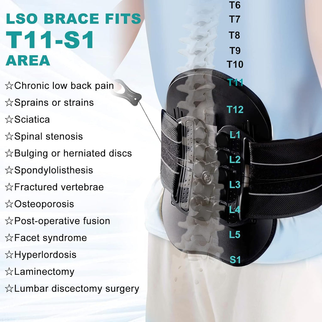 Spine Decompression Support Back Brace for Women & Men with Adjustable Pulley System O4013