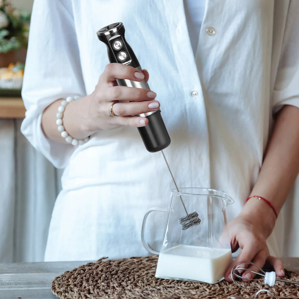 Immersion Hand Blender, 1000W Stainless Steel with 12 Speeds and Chopper P6192
