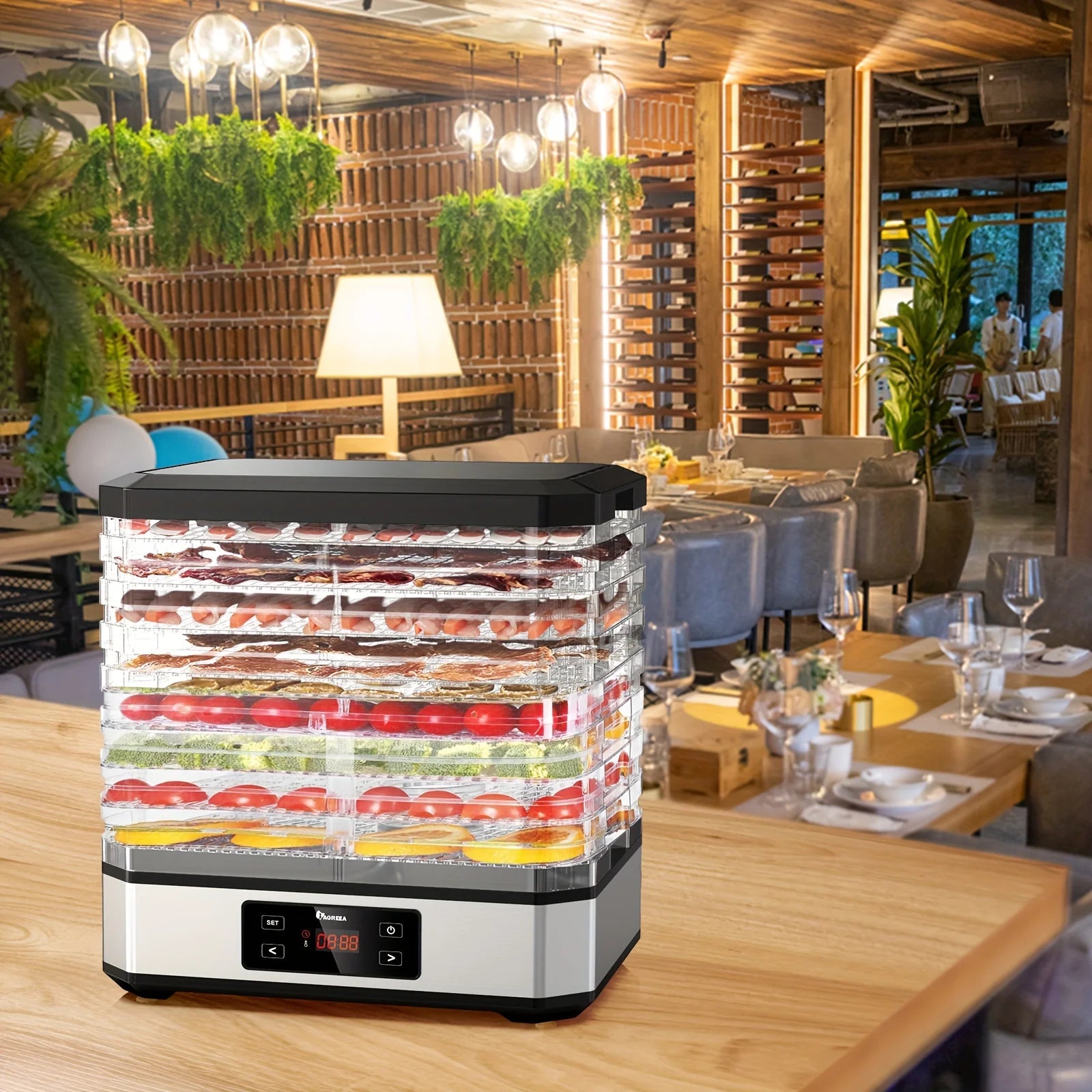 Food Dehydrator Digital Stainless Steel 400W I646535