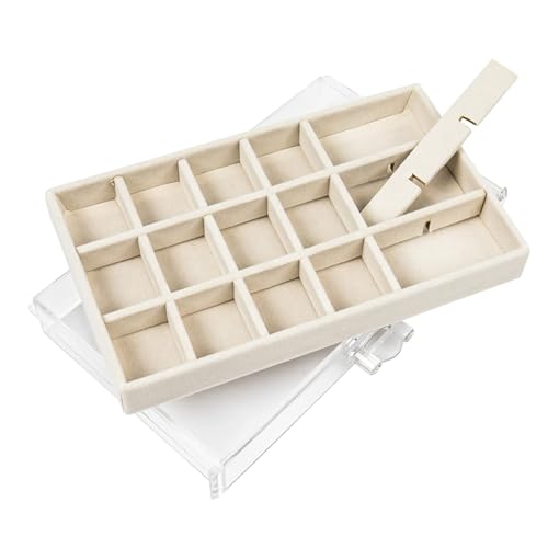 Clear Jewelry Box with 5 Drawers, Acrylic Earring and Ring Organizer H103003
