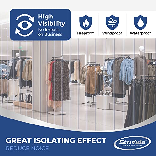 Clear PVC Strip Door Curtain Kit, 36 x 80 in, 8 in Wide Strips G29499