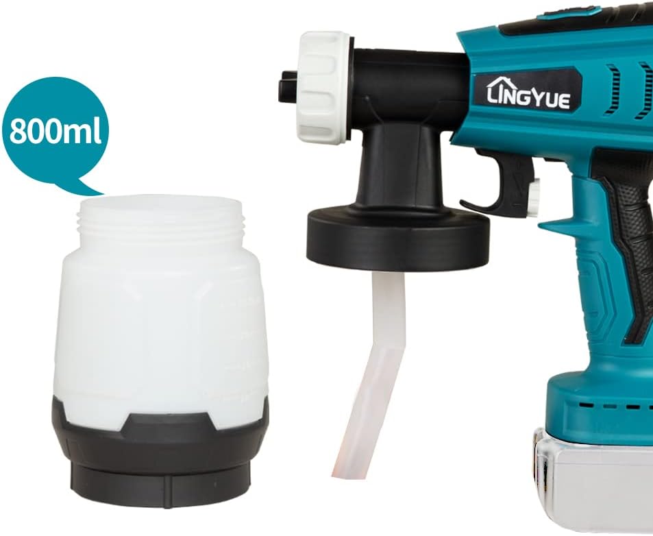 Cordless Paint Sprayer for 18V Battery, 3 Spray Patterns, HVLP Spray Gun for Home Use Q959