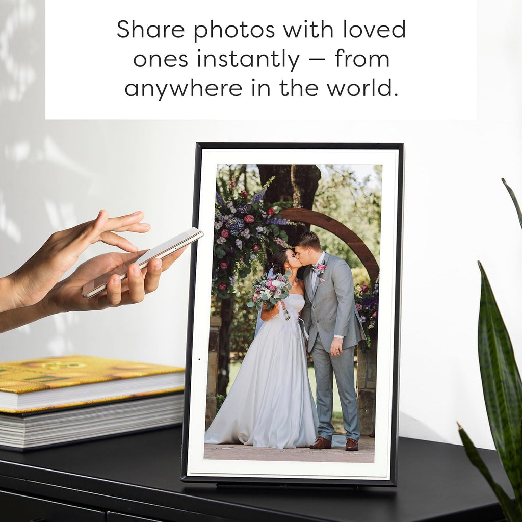 Digital Picture Frame with WiFi and Touch Screen, 15 Inch Black T725