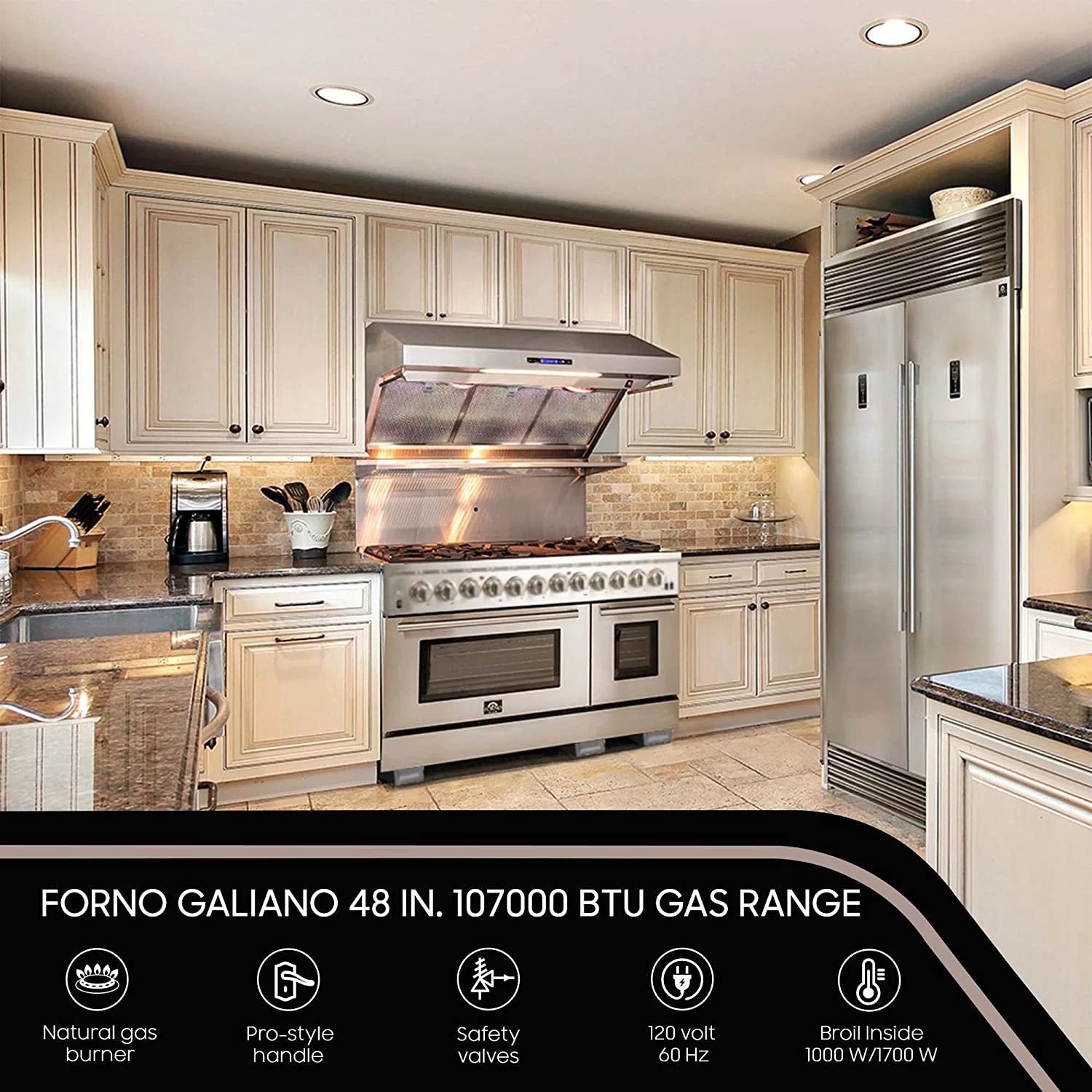 48" Freestanding Gas Range J76750