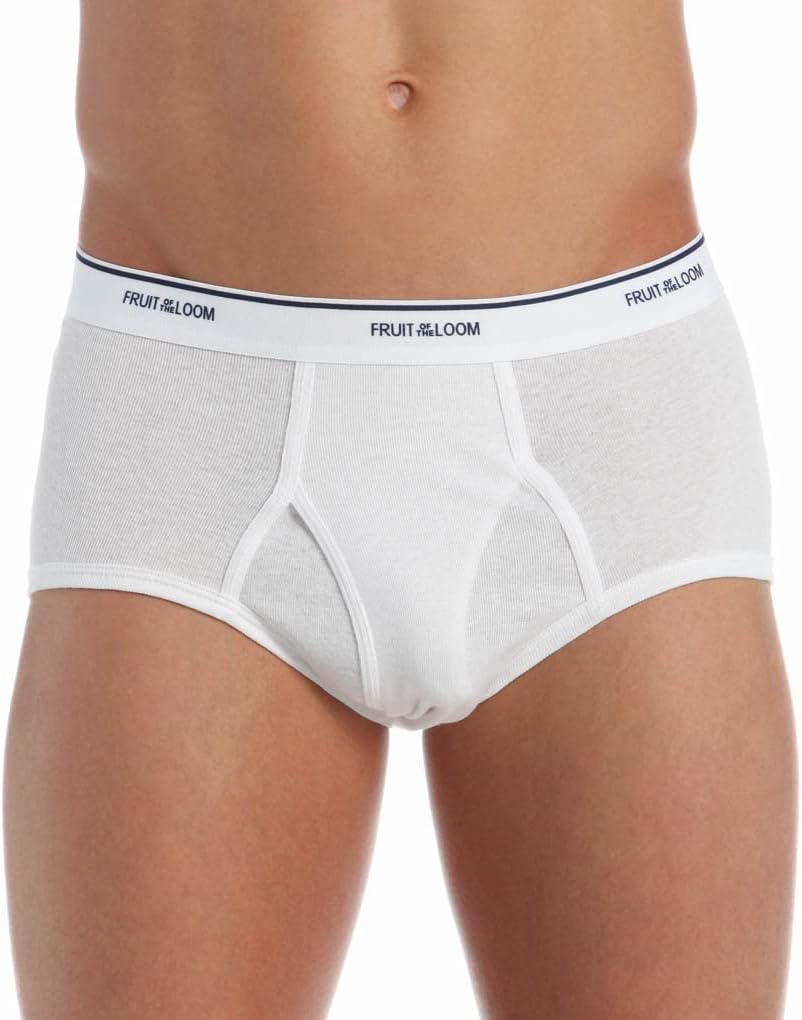 Men's Cotton Brief Underwear Multipack White Large R819