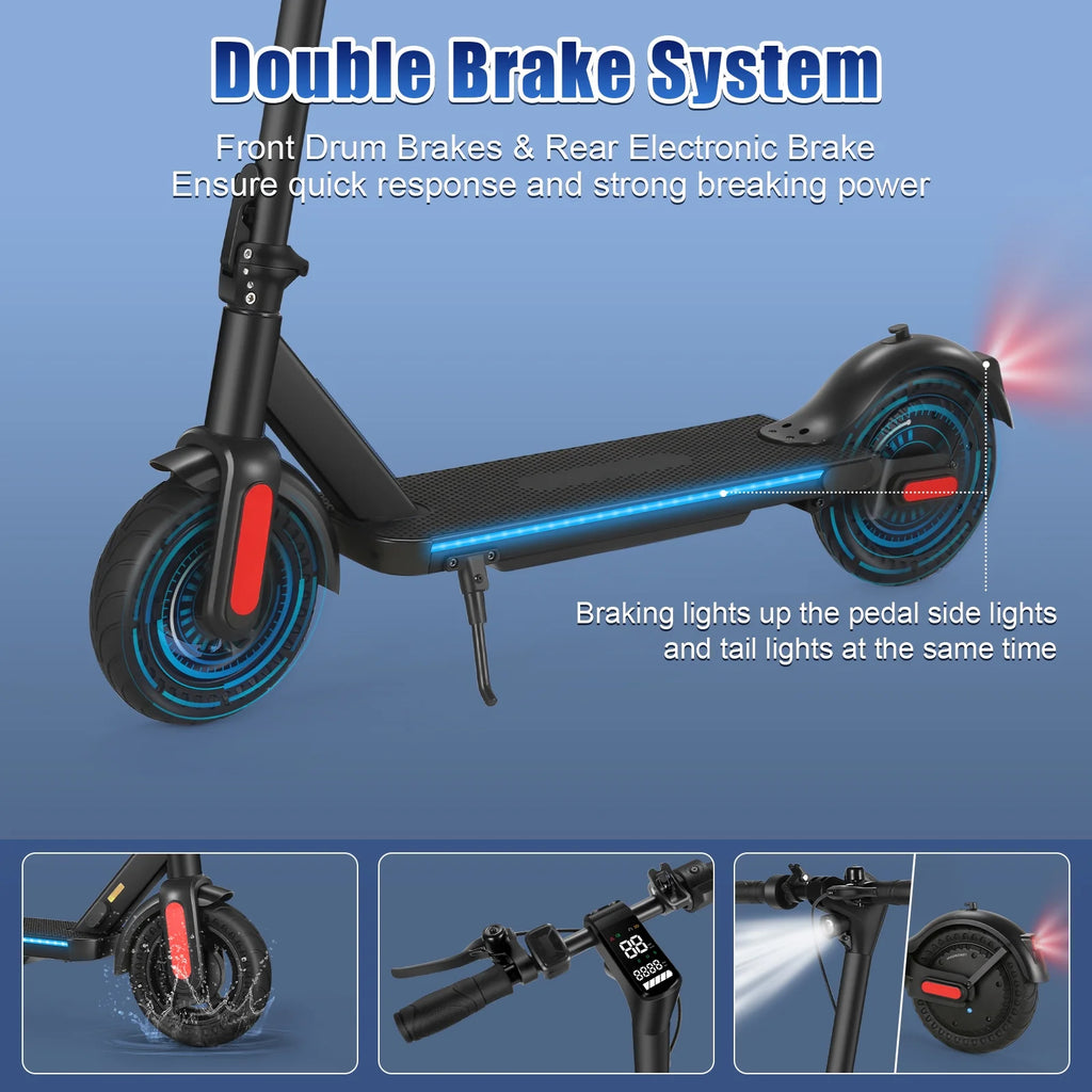 Foldable Electric Scooter for Adults, 10" Tires, 20 mph, 20 Mile Range G946