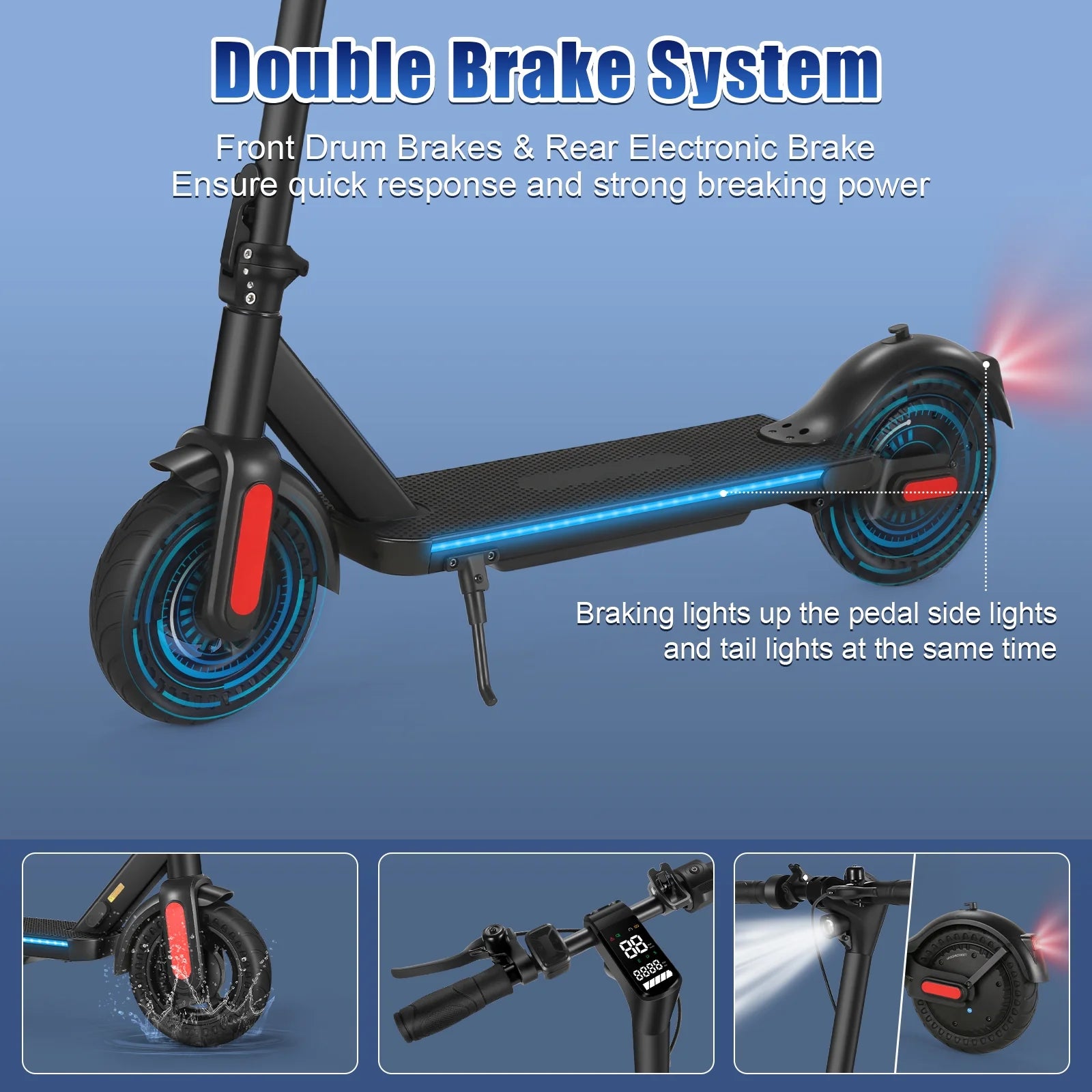 Foldable Electric Scooter for Adults, 10" Tires, 20 mph, 20 Mile Range G946