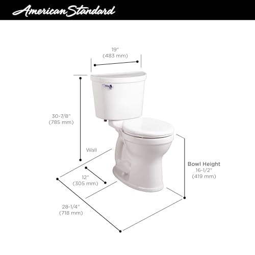 Two-Piece Round Front Toilet with Slow-Close Seat, Chair Height, 1.28 GPF K660