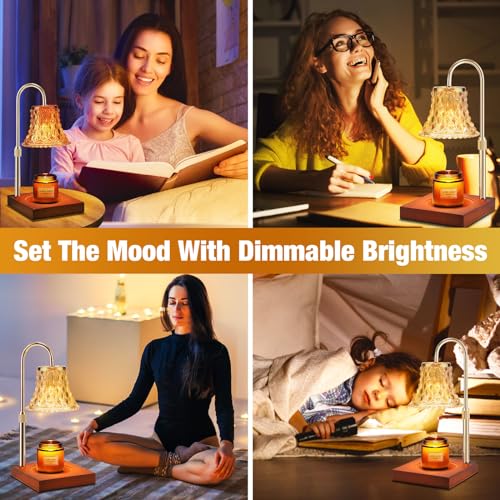 Candle Warmer Lamp with Timer & Dimmer, Adjustable Height, 2 Bulbs W99190