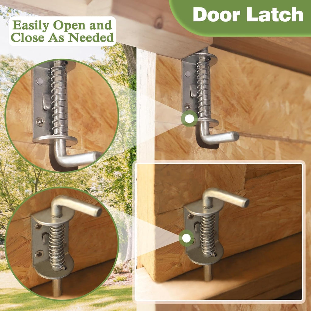 Outdoor Wood Shed with Metal Roof, Lockable Door G3299