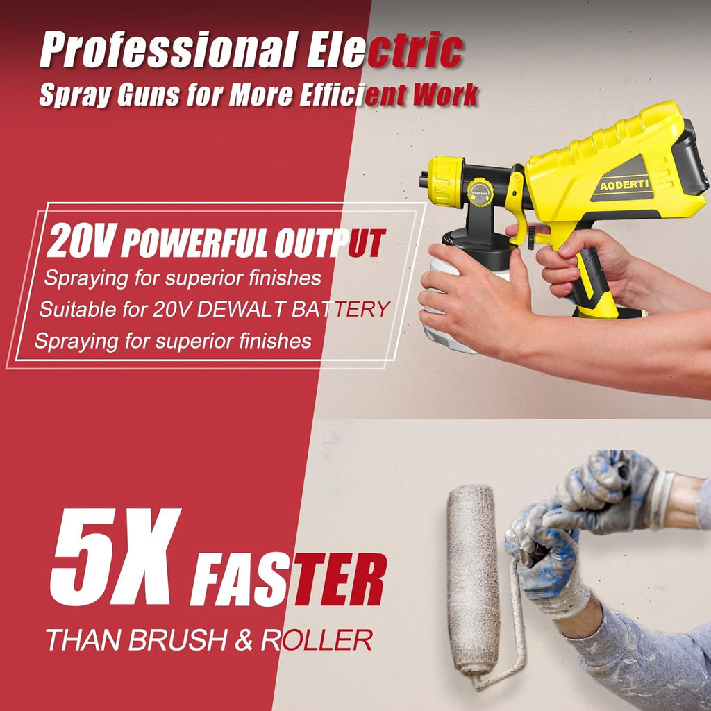 Cordless HVLP Paint Sprayer for 20V Max Battery, Indoor Outdoor Use X4554