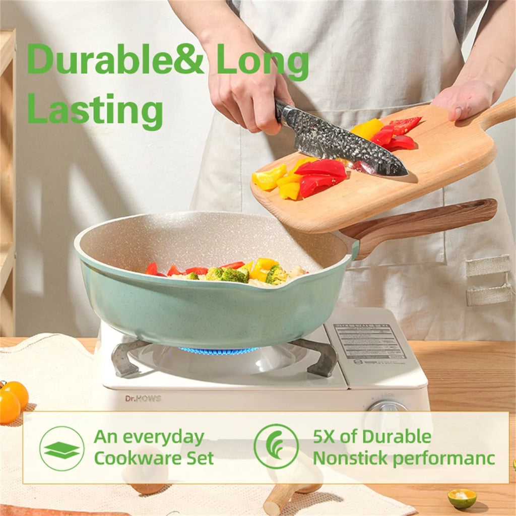 Nonstick Cookware Set 12-Piece with Granite Coating N31883