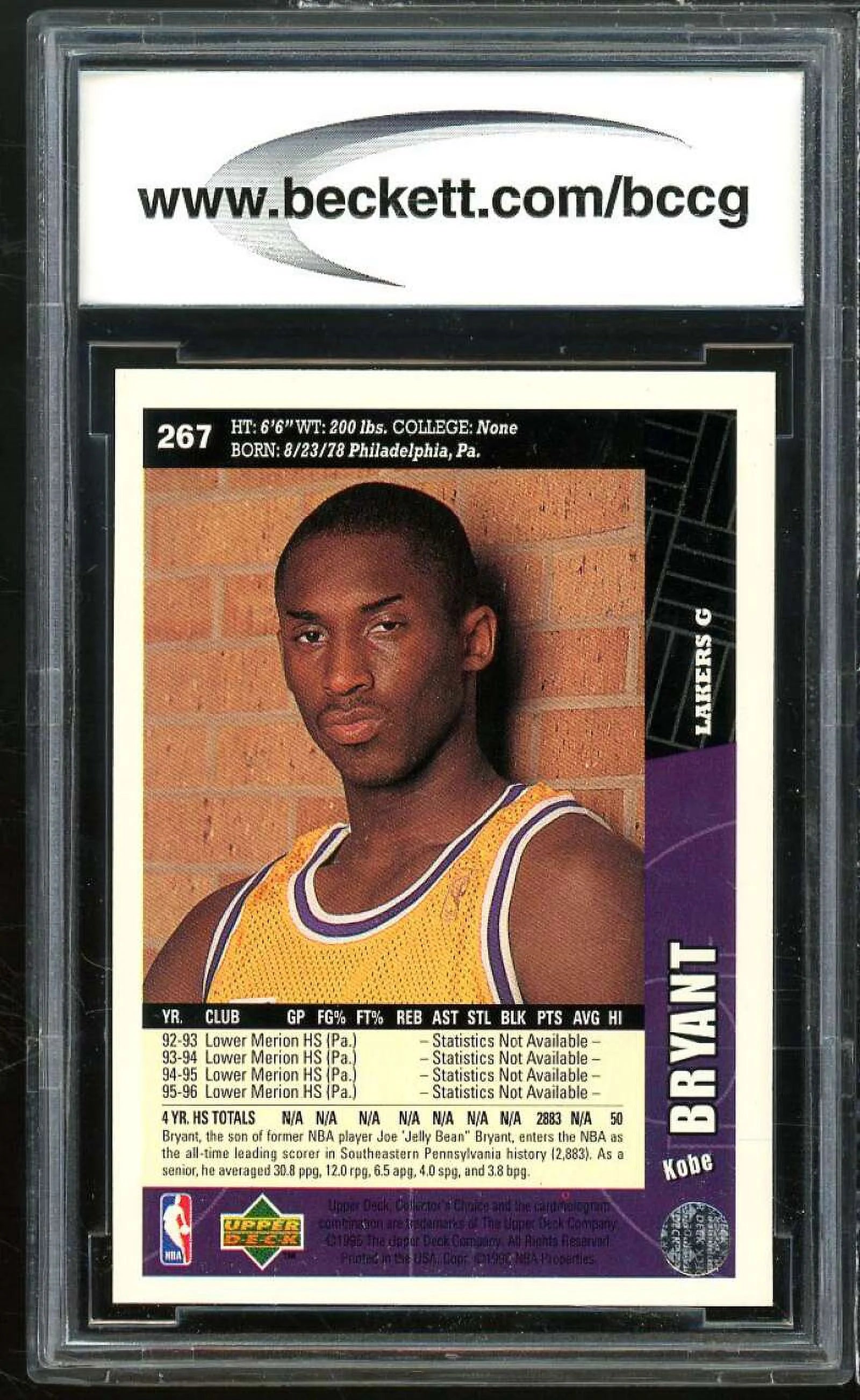 Kobe Bryant Rookie Card BGS BCCG 10 Mint+ M147536