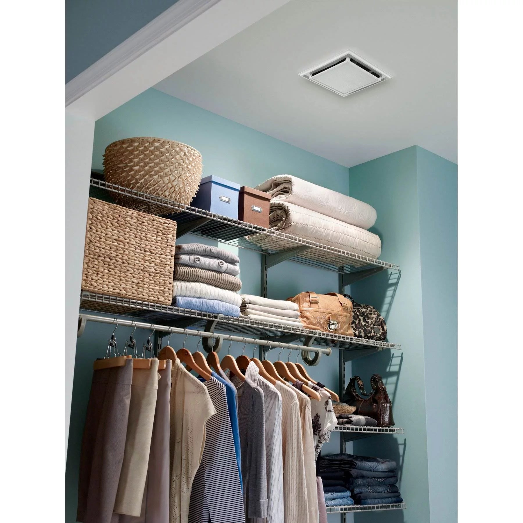 Bathroom Ventilation Fan with Charcoal Filter and White Grille O143