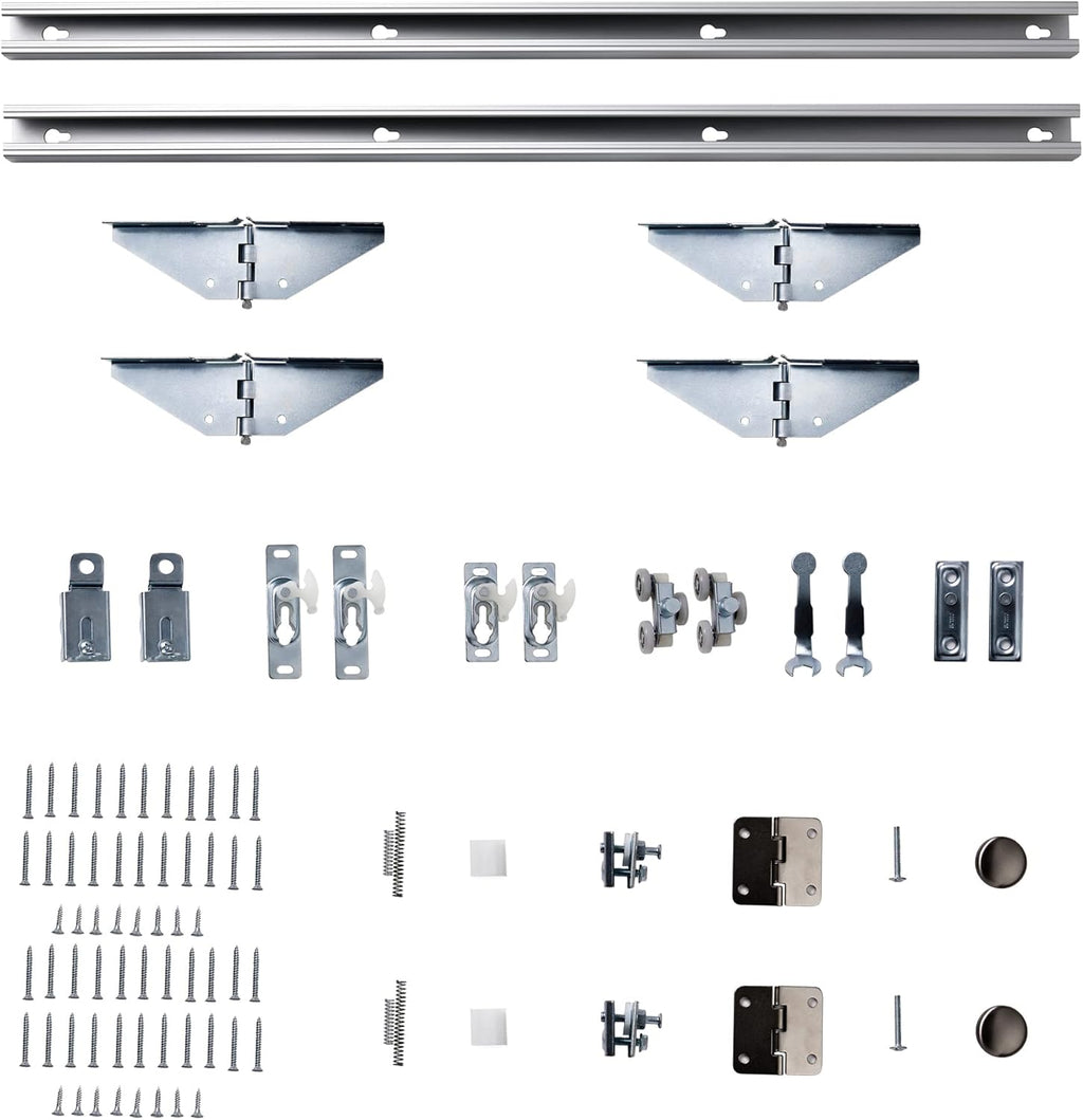 Bi-fold Doors for 72"x80" Opening, White Folding Door with Hardware O992213