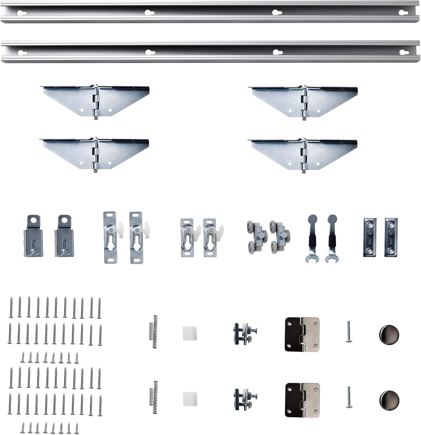 Bi-fold Doors for 72"x80" Opening, White Folding Door with Hardware O992213