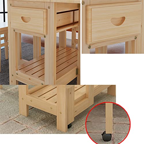 Foldable Dining Table with Wheels for Small Spaces T634
