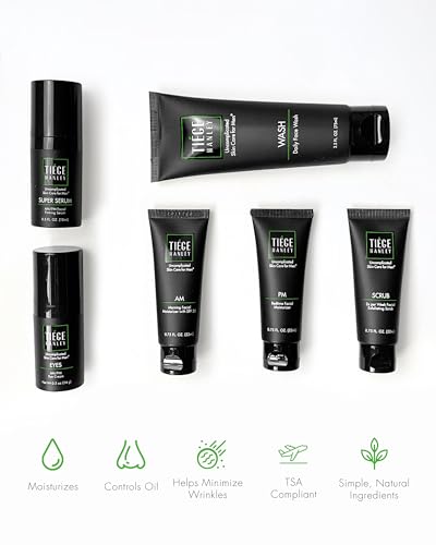 Men's Anti-Aging Skincare Set with Face Wash, Scrub, Moisturizer, Eye Cream & Serum W2979