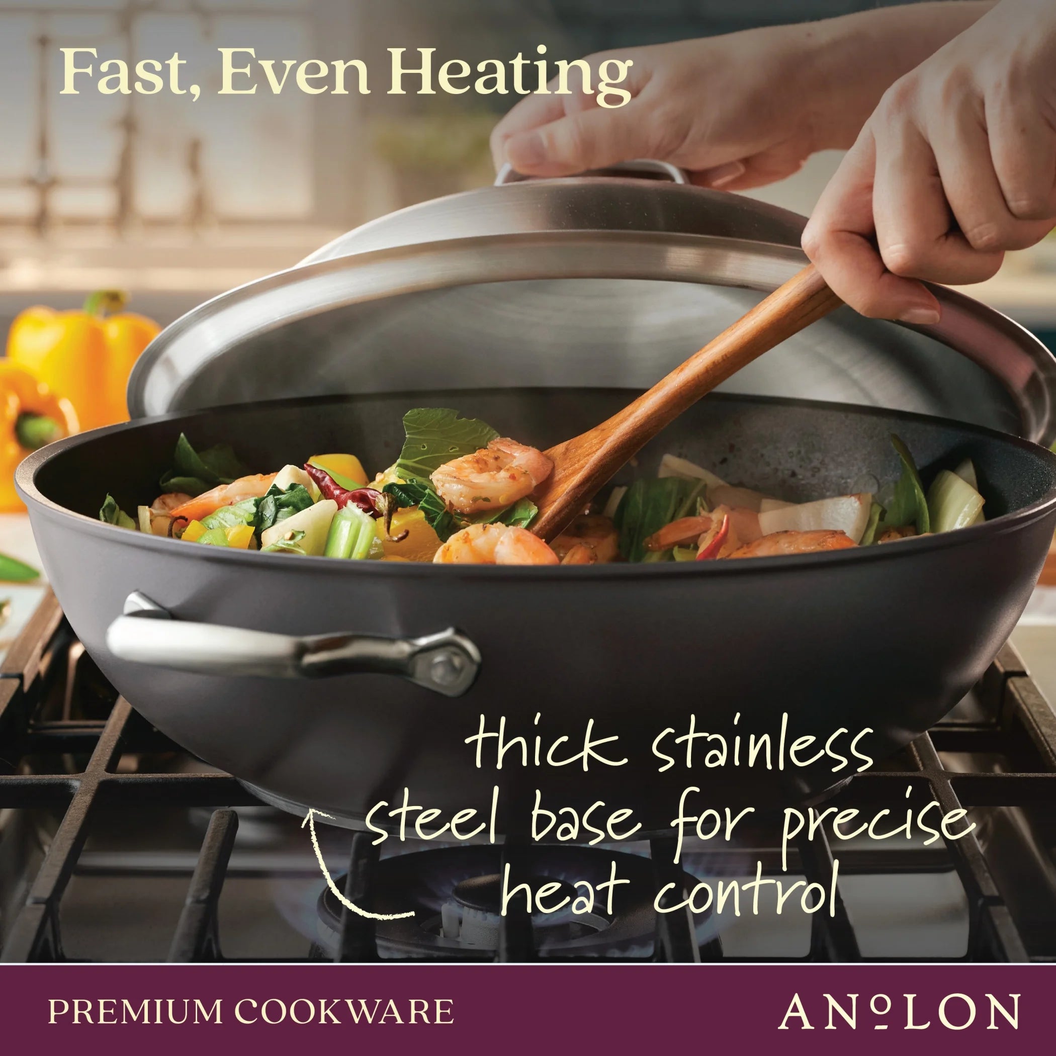 Nonstick Wok with Lid, 13.5-Inch M907792