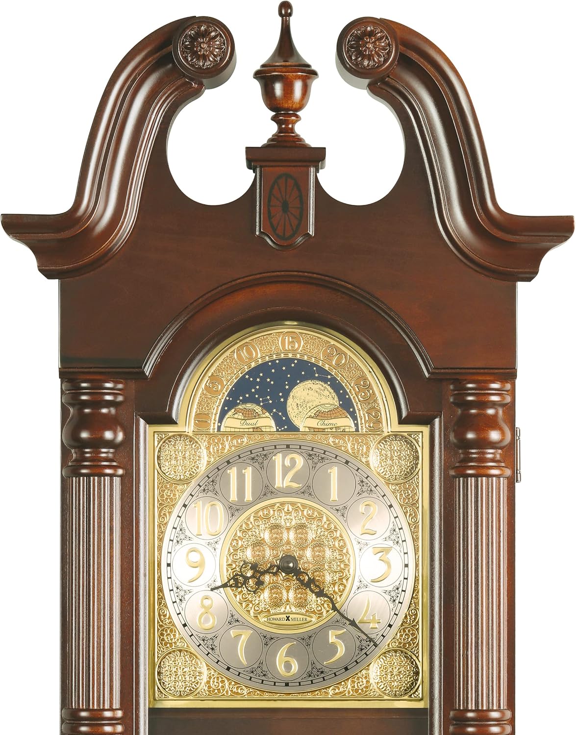 Wall Clock with Pendulum, Cherry Finish A950553