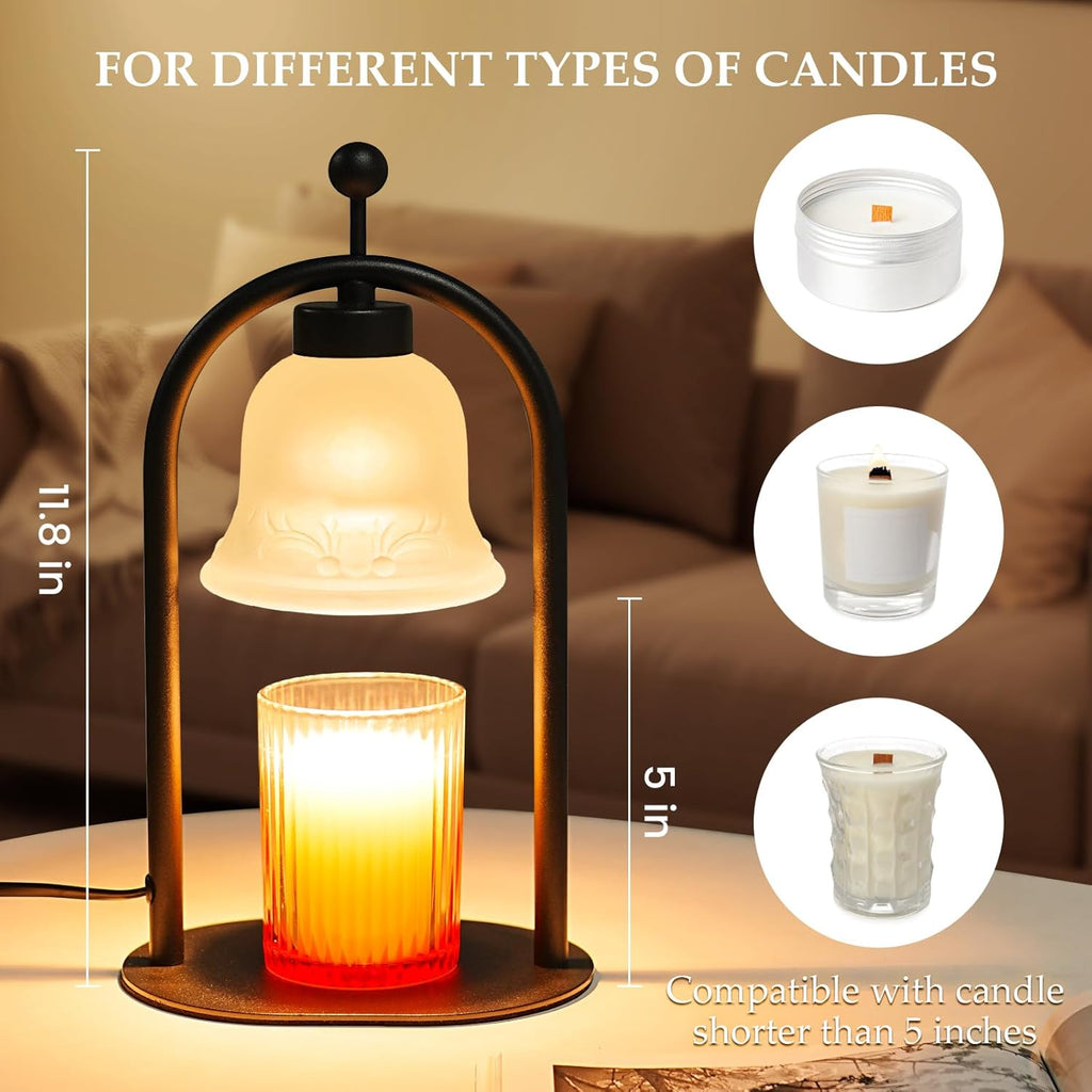 Candle Warmer Lamp with Timer and 2 Bulbs for Jar Candles G4644