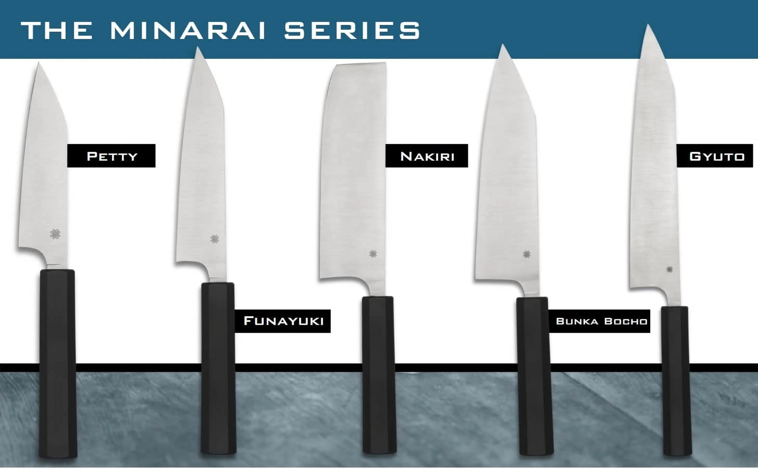 Funayuki Kitchen Knife with Black Polypropylene Handle T254241