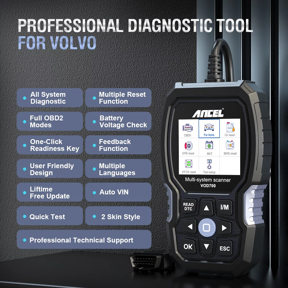 OBD2 Scanner for Volvo Vehicles Full System Diagnostic Tool H510