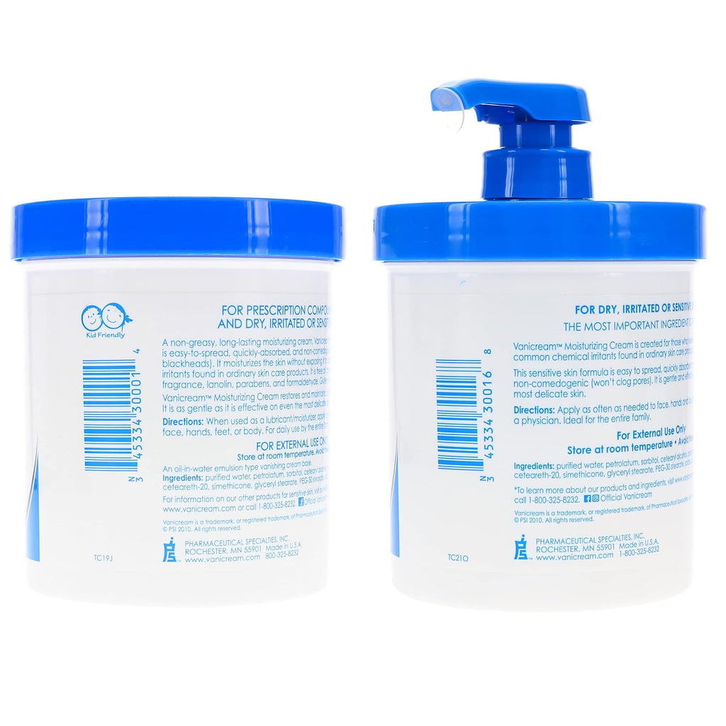 Moisturizing Skin Cream with Pump Dispenser, 1 Pound Each O93287