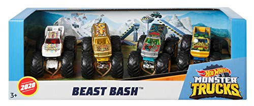 Monster Trucks 4-Pack, 1:64 Scale Toy Trucks H725392