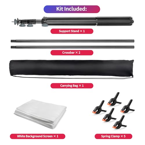 Portable Green Screen Backdrop Kit with Stand and Carrying Case V40474