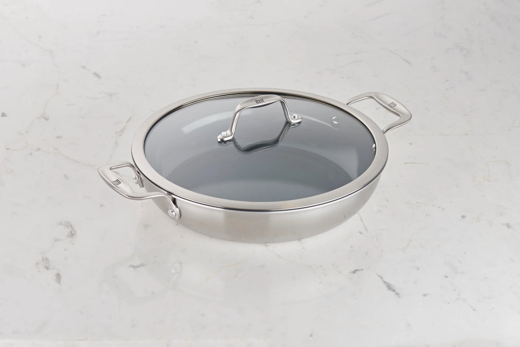 Stainless Steel Ceramic Nonstick Braiser, 4 qt X5588