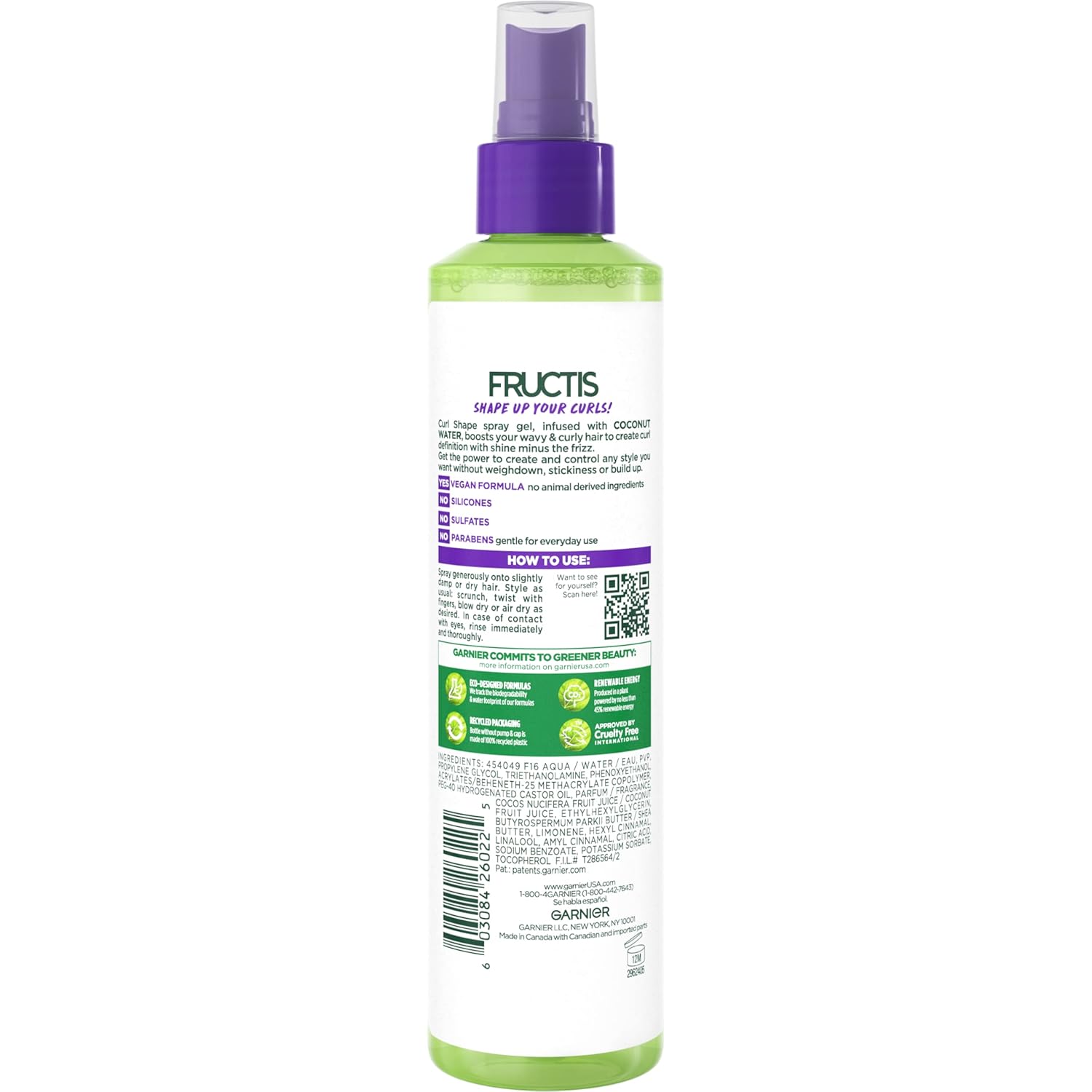 Curl Defining Spray Gel for Curly Hair, 8.5 Fl Oz K85159
