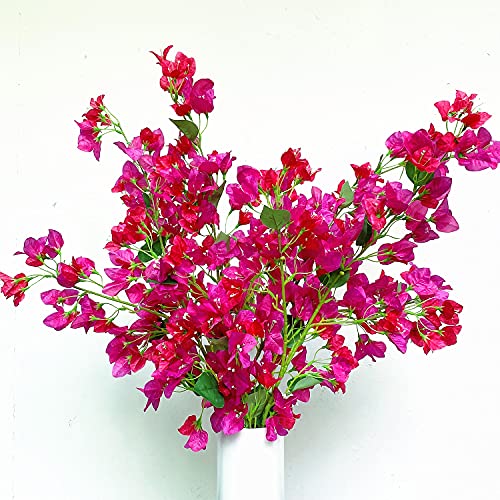 Silk Bougainvillea Branches Faux Floral Stems 45" for Wedding Centerpieces E9822