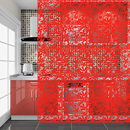 YIZUNNU Hanging Room Divider Made of PVC Panels Screen, Room Divider for Decorating Living Room, Dining Room, Sitting Room, Office, Restaurant Decoration(White, 12 pcs)