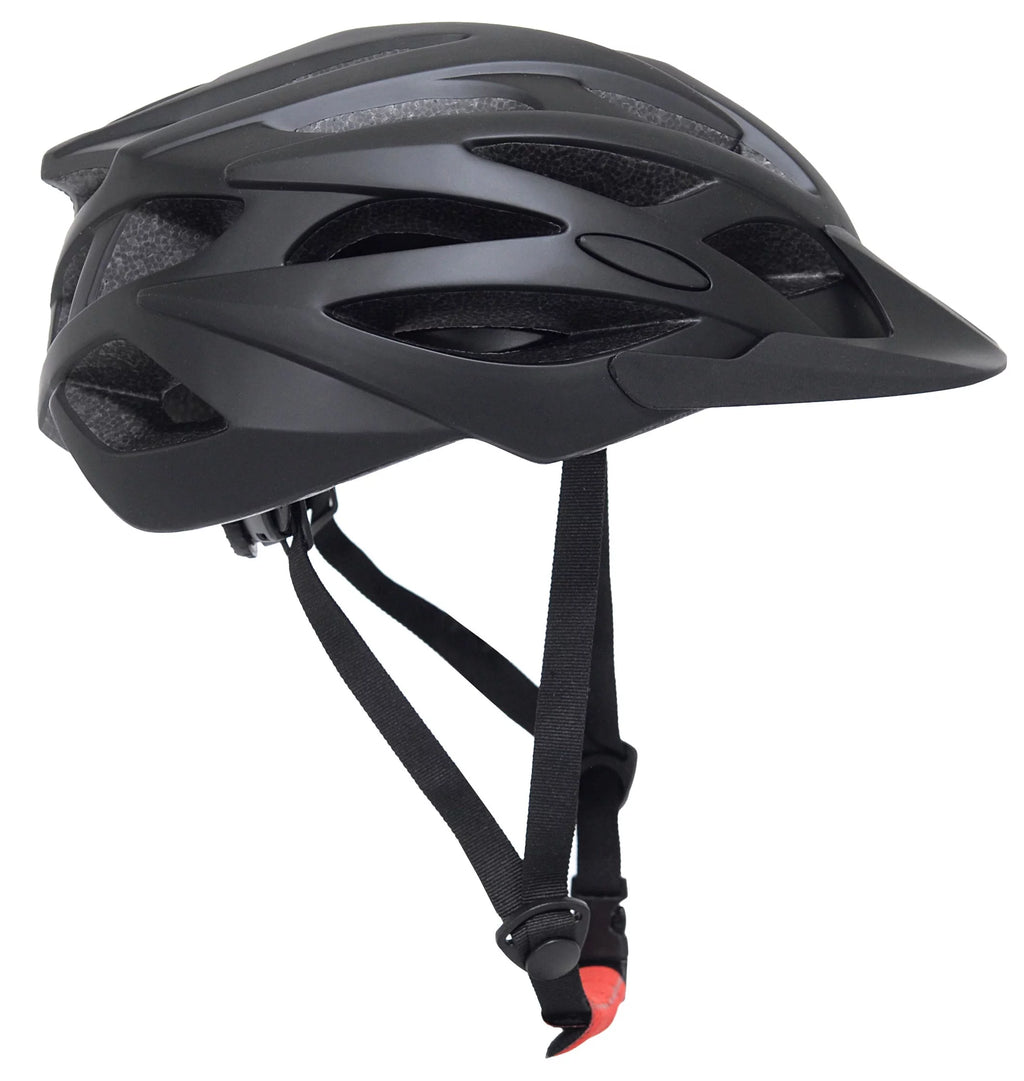 Kent Bicycles Adult Bike Helmet, Matte Black/Red (Easy Twist Adjustment, 24 Vents, Attached Visor)