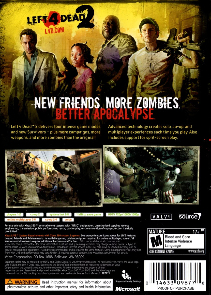Left 4 Dead 2 Xbox 360 P52101