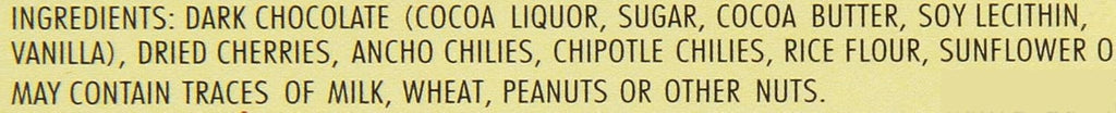 Dark Chocolate with Chilies and Cherries, 3.2 oz, 12-Pack E855