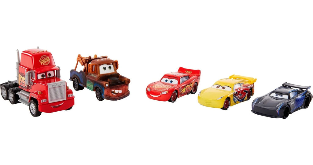Cars 3 Vehicle 5-Pack Collection, Set of 4 Toy Cars & 1 Truck F4693