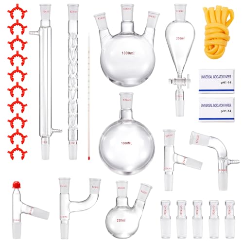 Laboratory Glassware Kit 29PCS 24/40, 250/1000ml E749