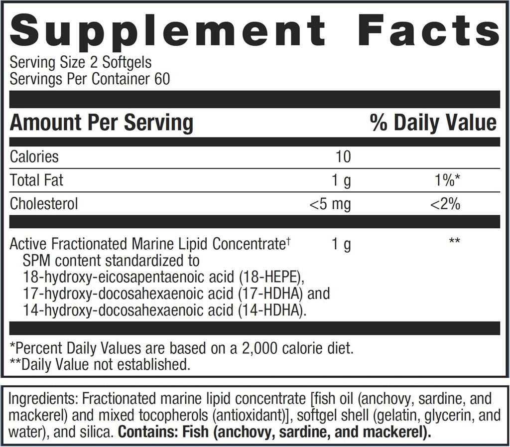 SPM Active - Specialized Pro Resolving Mediators for Joint Comfort & Tissue Health, 120 Softgels N3322