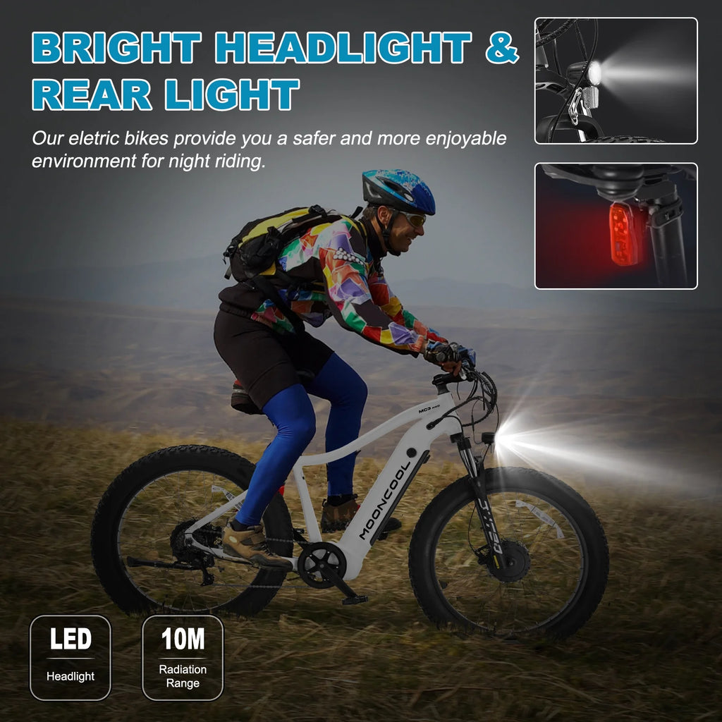 Electric Bike for Adults, 1000W Dual Motor, 48V 15AH, 26" Fat Tire, 7-Speed B11772