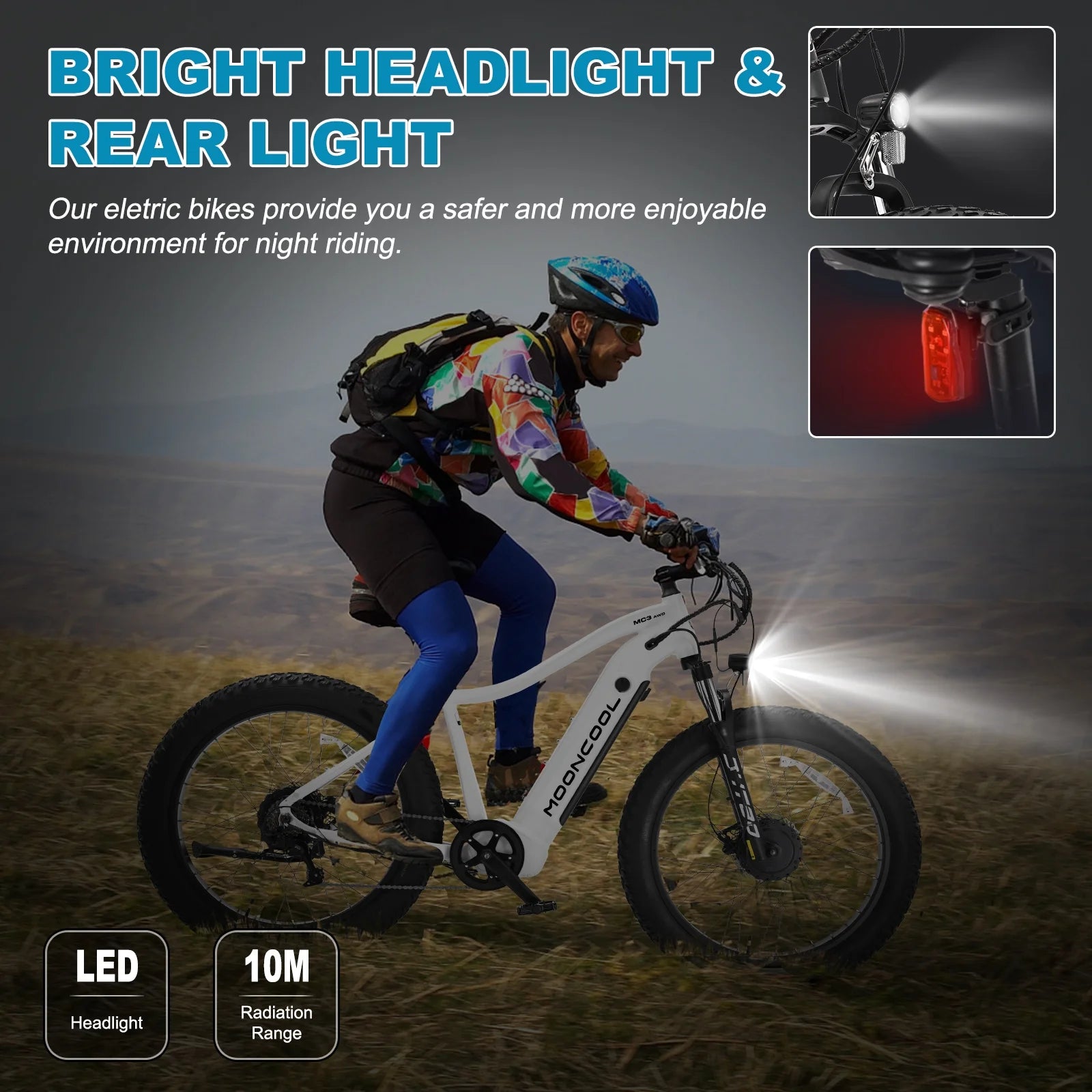Electric Bike for Adults, 1000W Dual Motor, 48V 15AH, 26" Fat Tire, 7-Speed B11772