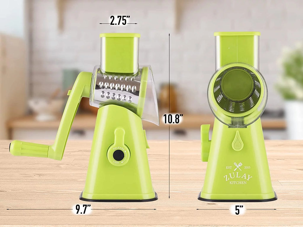 Rotary Cheese Grater with 3 Stainless Steel Blades W3255