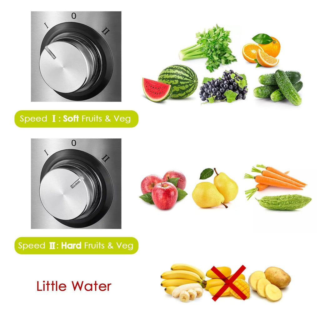 Wide Mouth Juice Extractor 800 Watt Centrifugal Juicer Machine with 2 Speed Setting M908