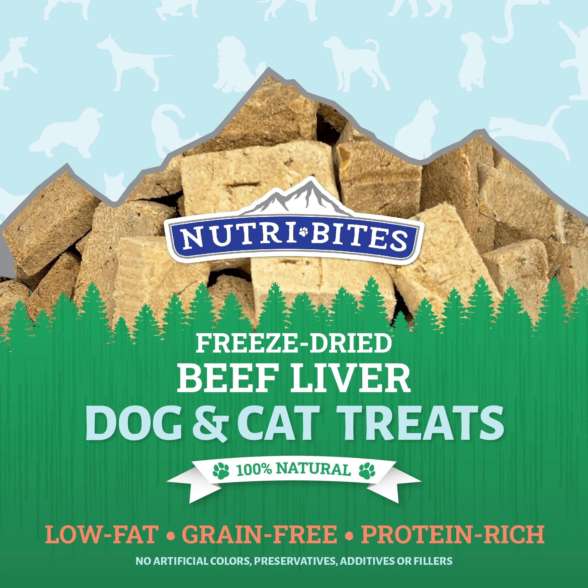 Freeze Dried Beef Liver Dog and Cat Treats, 3 Pack D6235