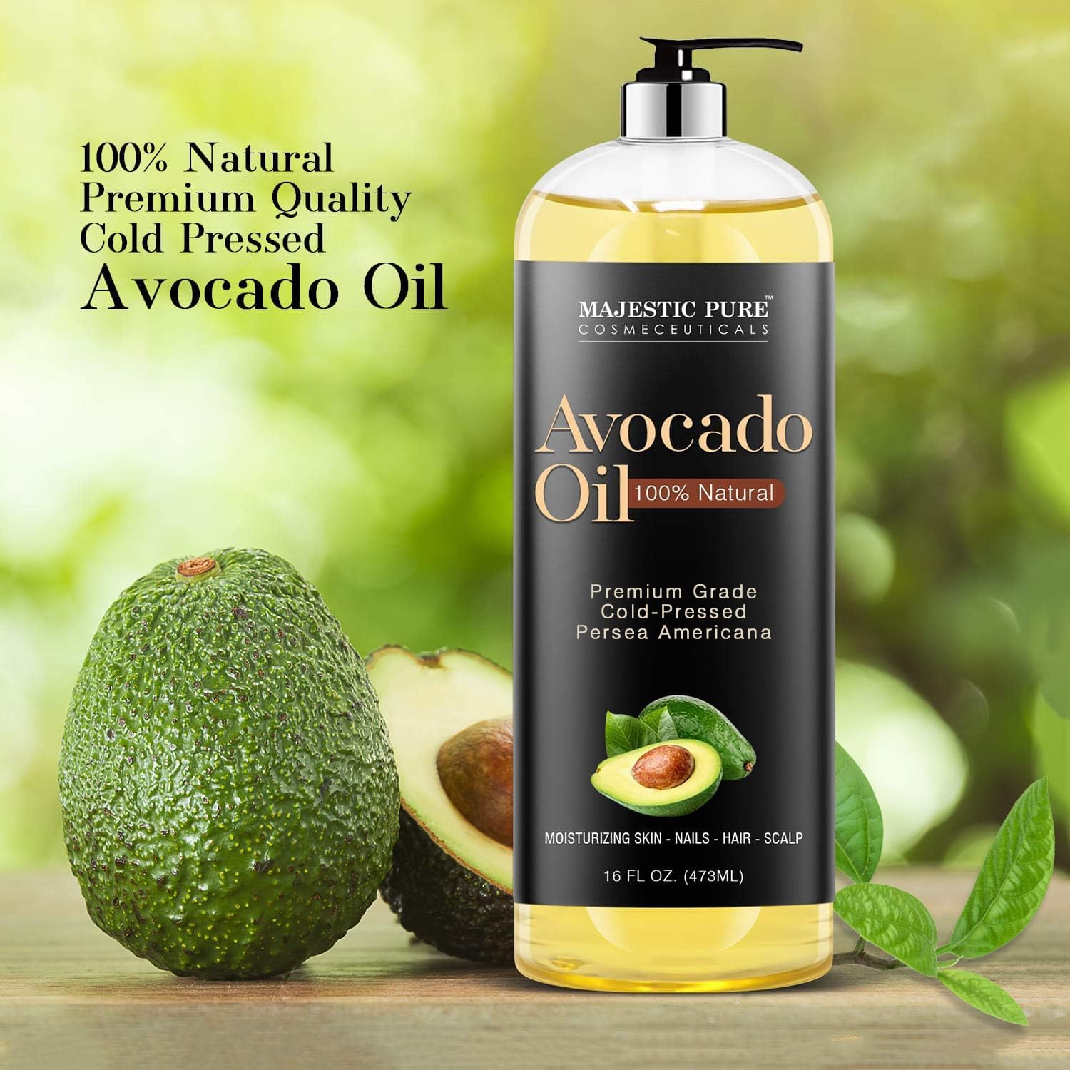 Avocado Oil, Cold-Pressed, for Skin, Hair, and Massage B273466