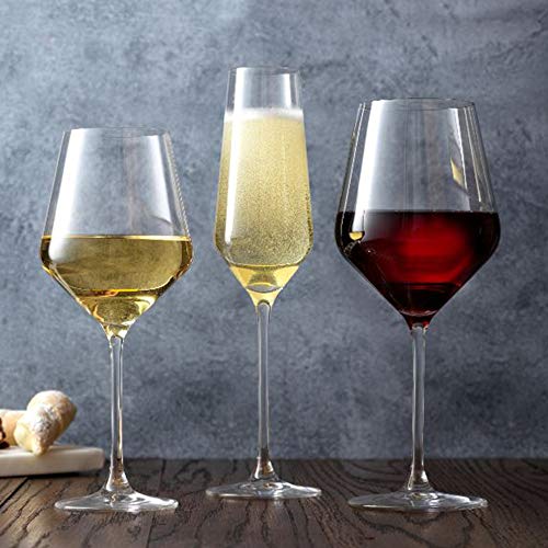White Wine Glasses, Set of 4, 13.5 oz, Clear W692