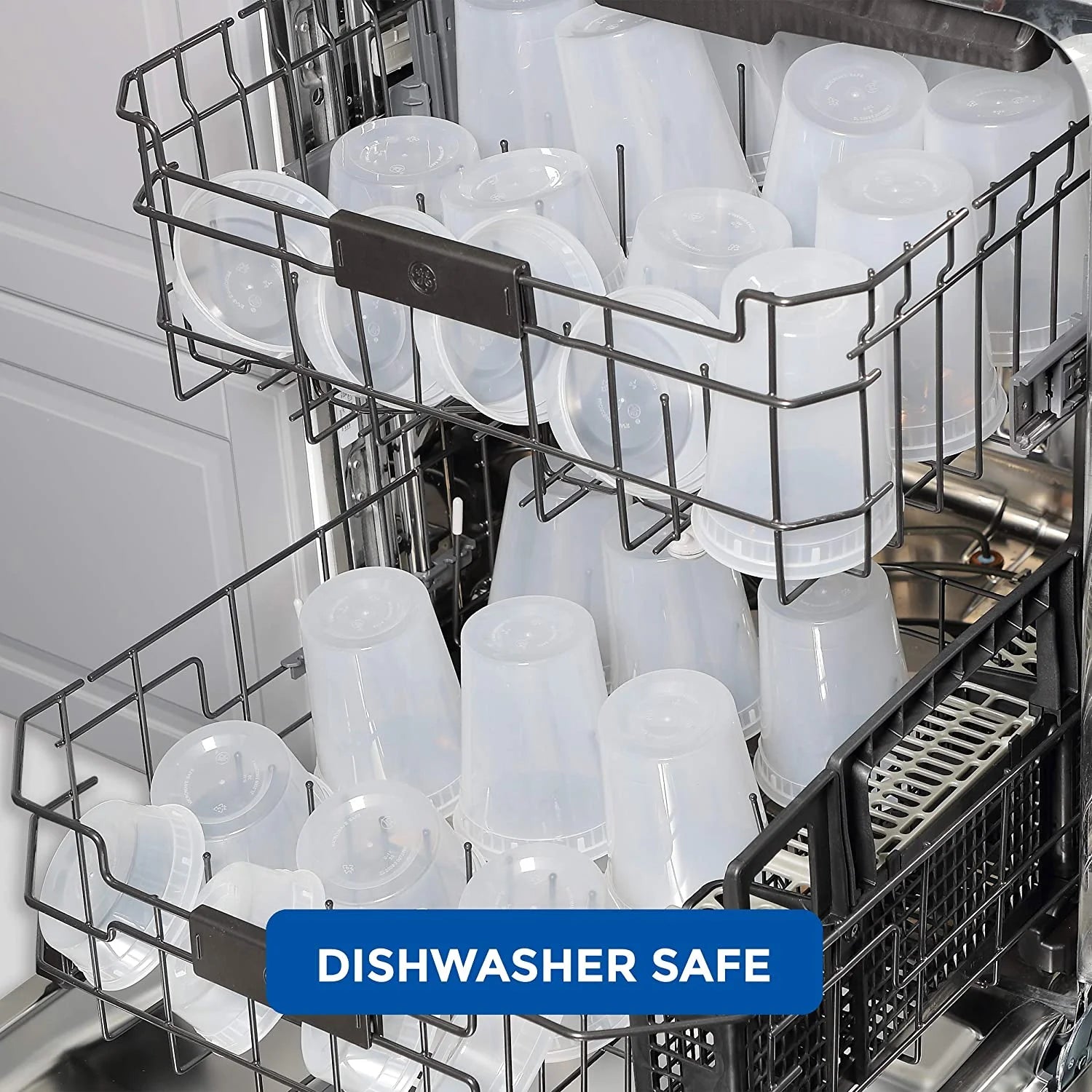 64oz Deli Containers with Leak-Proof Lids, Stackable, Microwave-Safe, Set of 50 H727162