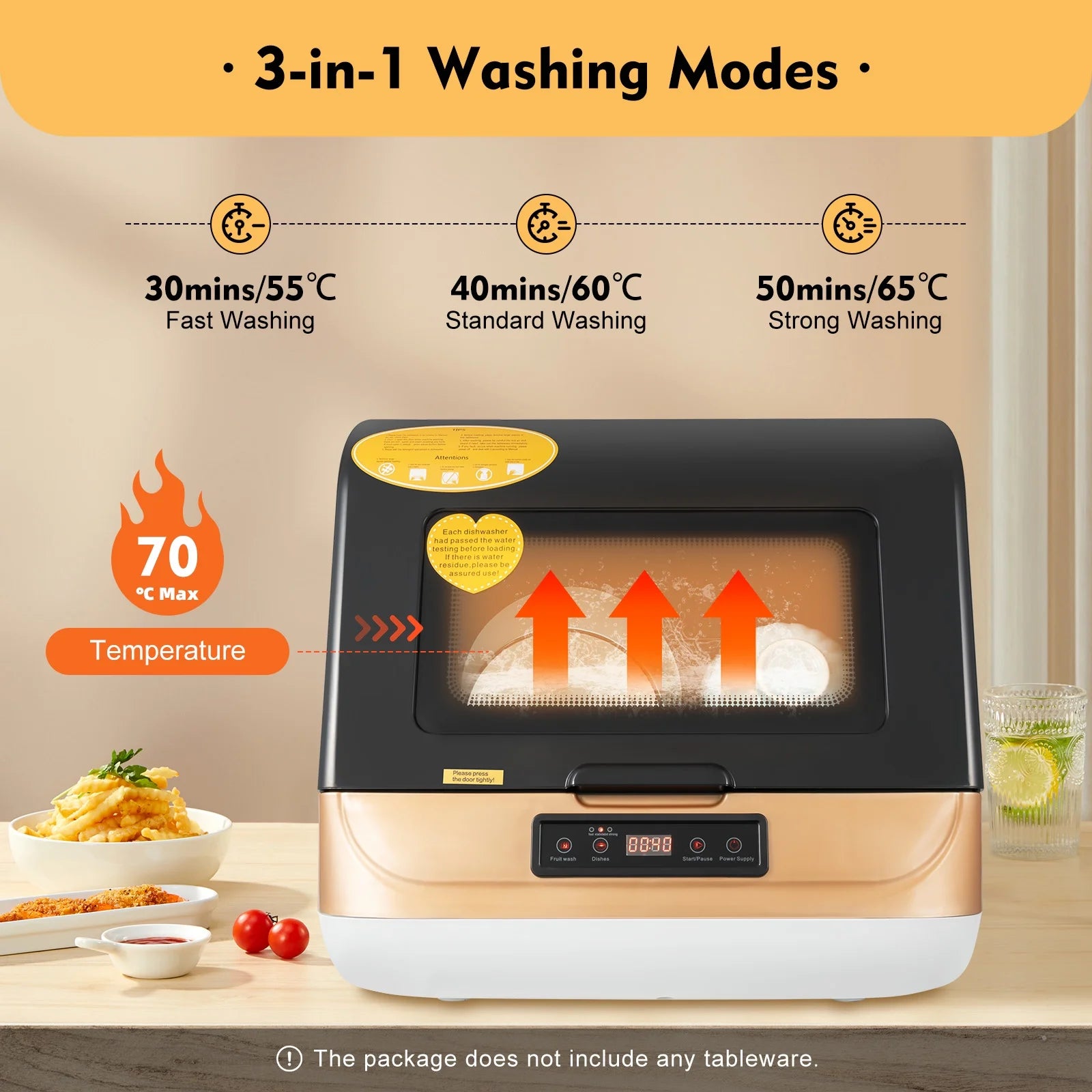 Portable Countertop Dishwasher 4 Programs Y4263