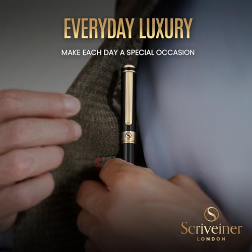 Luxury Fountain Pen with Chrome Finish, Medium Nib, Gift Set Z27727